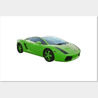 Lamborghini - Lime Green - Exotic Cars Posters and Art
